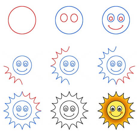 Sonnenlächeln (3) zeichnen ideen