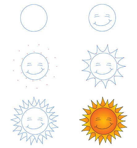 Sonnenlächeln (4) zeichnen ideen