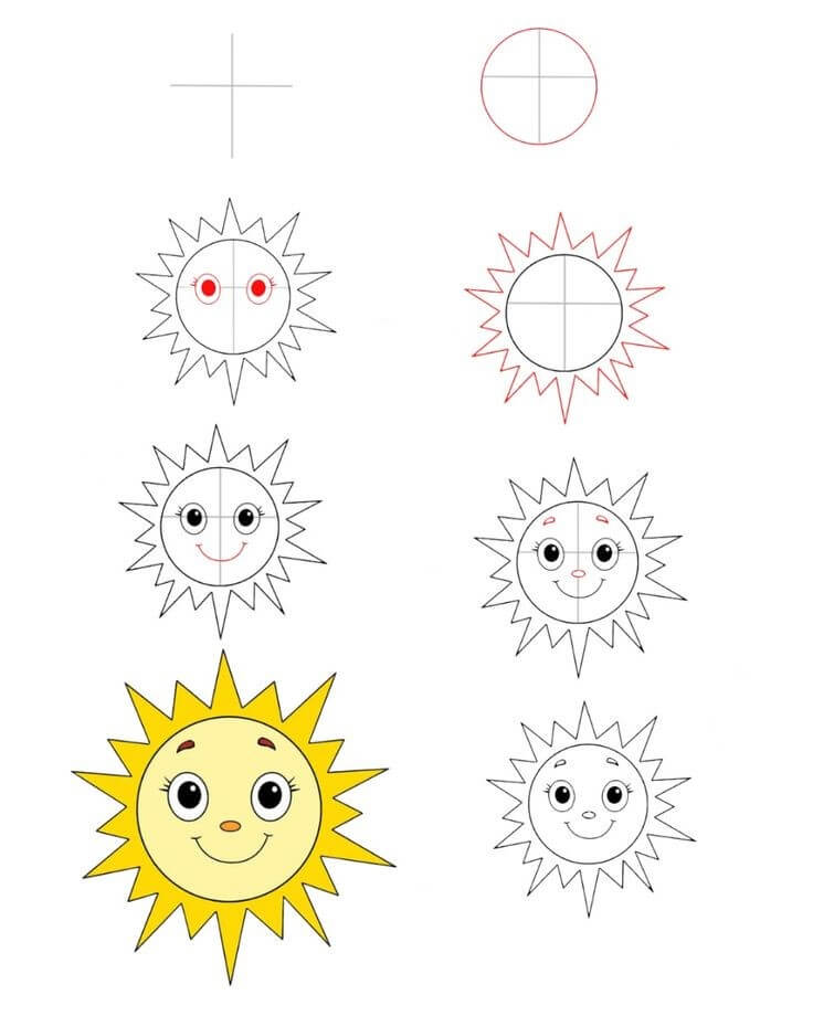 Sonnenlächeln (5) zeichnen ideen