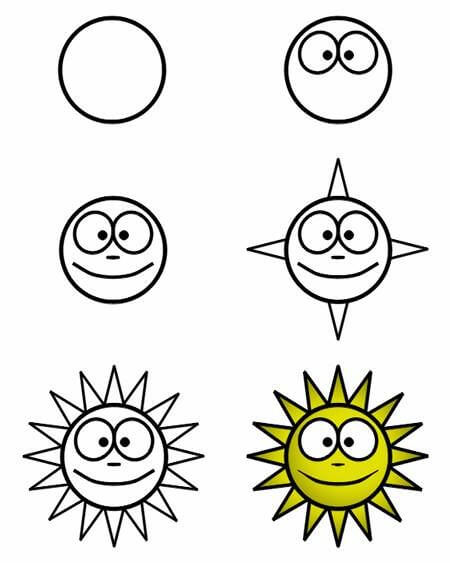 Sonnenlächeln (6) zeichnen ideen