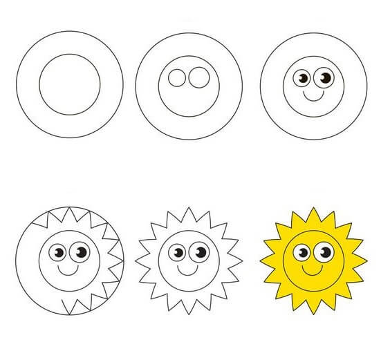 Sonnenlächeln (9) zeichnen ideen