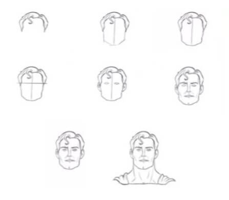 Superman-Gesicht zeichnen ideen