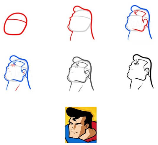 Superman-Kopf zeichnen ideen