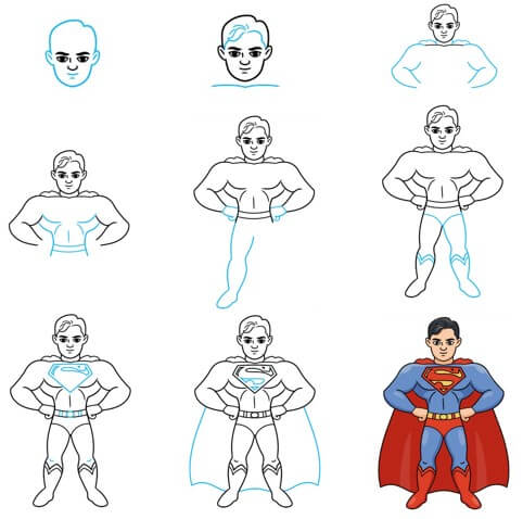 Superman zeichnen ideen