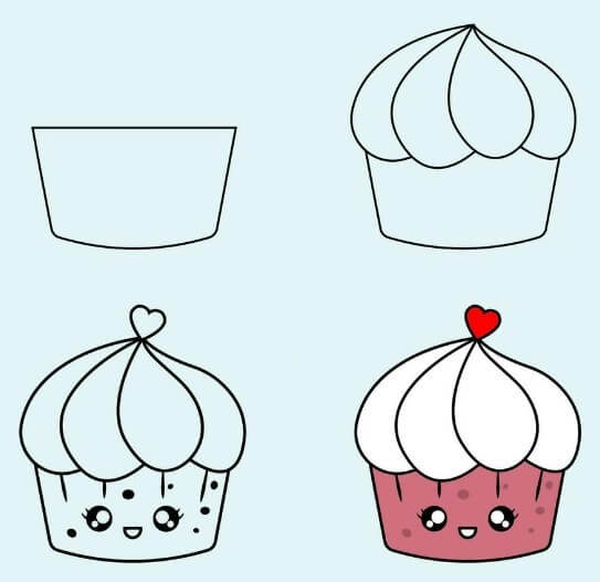 Süße Cupcakes (2) zeichnen ideen