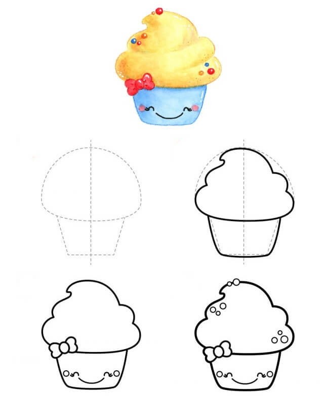 Süße Cupcakes (3) zeichnen ideen