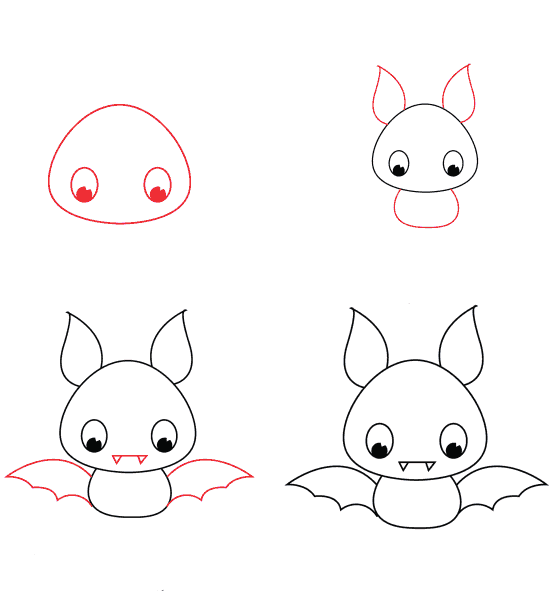 Süße Fledermaus (1) zeichnen ideen