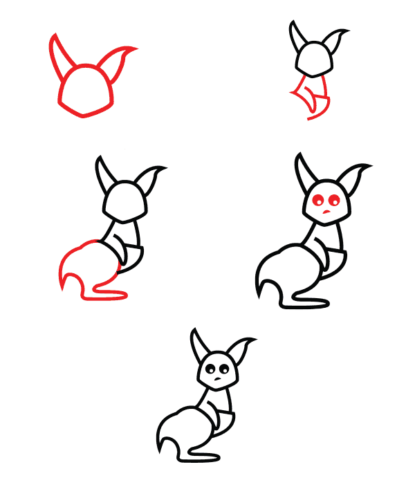Zeichnen Lernen Süßes Känguru