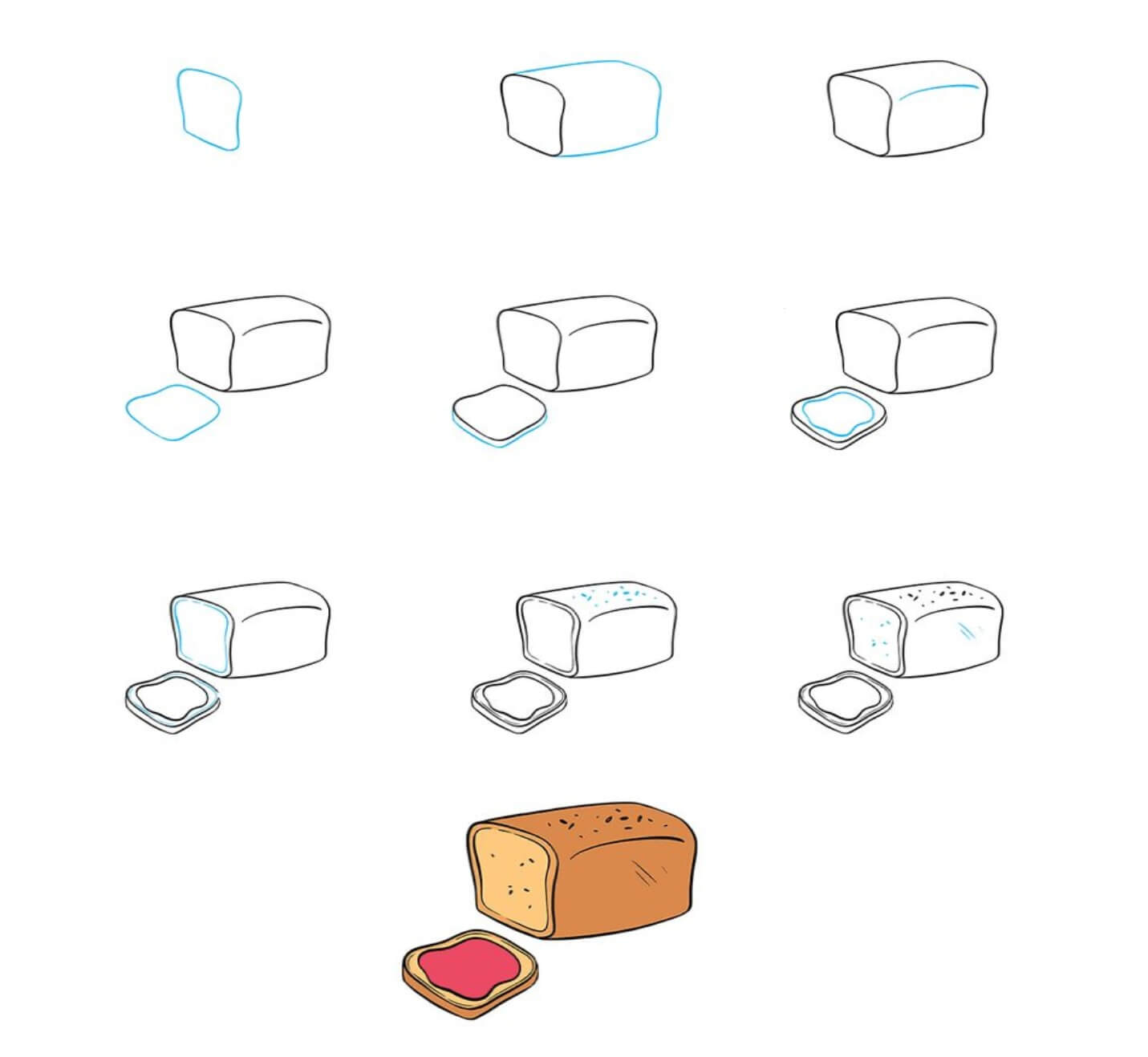 Süsses Brot zeichnen ideen