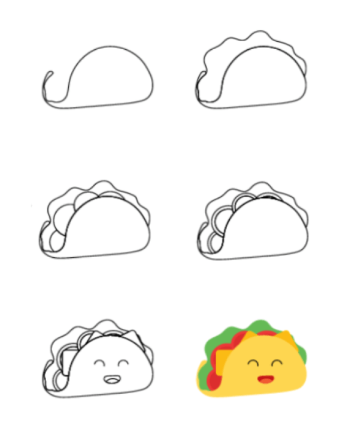 Tacos lächeln zeichnen ideen