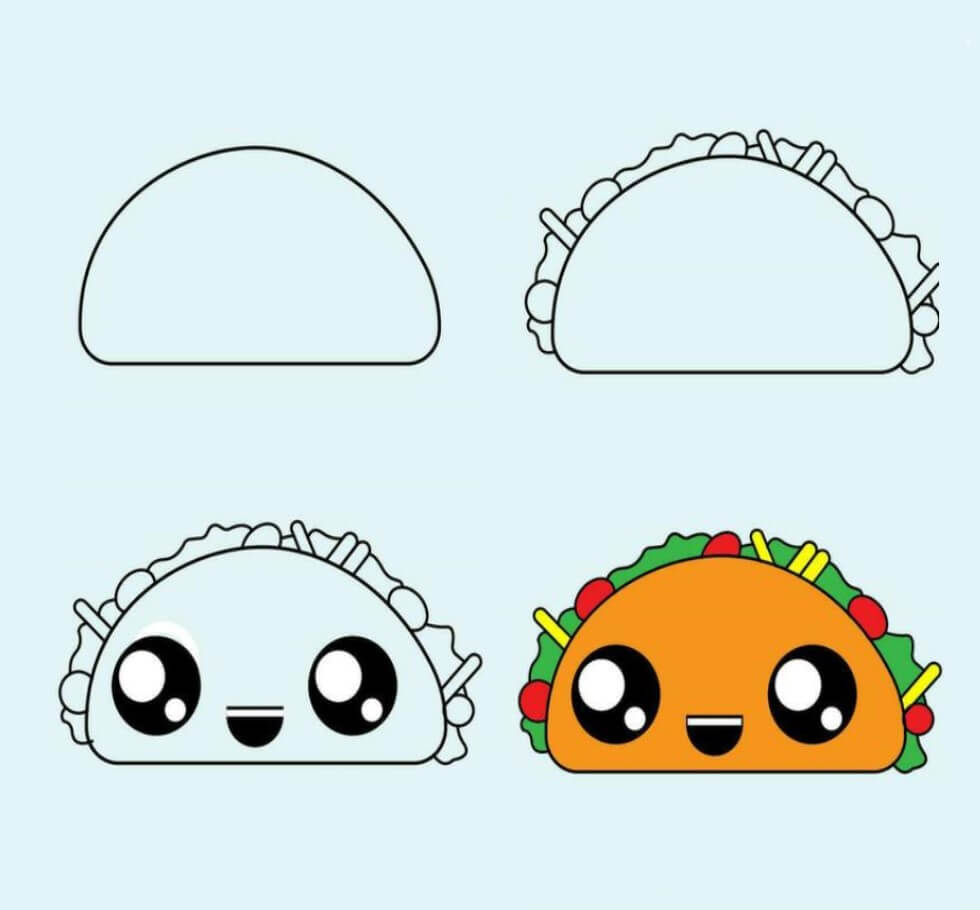 Tacos süß 2 (2) zeichnen ideen