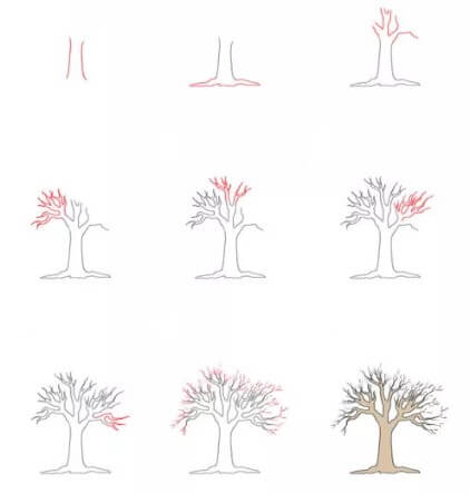 Zeichnen Lernen Trockener Baum (1)