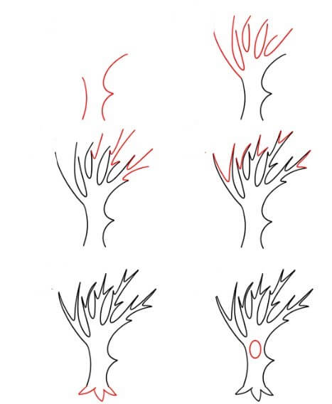 Zeichnen Lernen Trockener Baum (3)