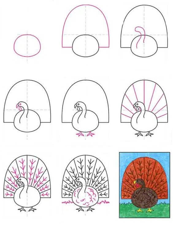Zeichnen Lernen Türkei-Idee (10)