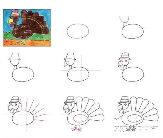 Zeichnen Lernen Türkei-Idee (13)