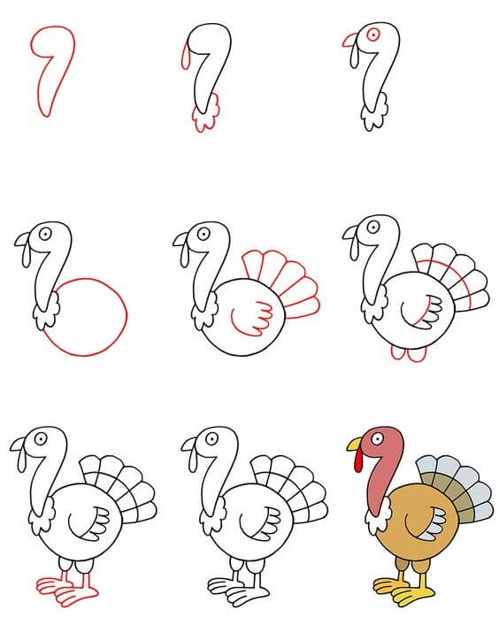 Zeichnen Lernen Türkei-Idee (4)