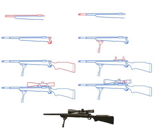 Zeichnen Lernen Waffenidee (10)