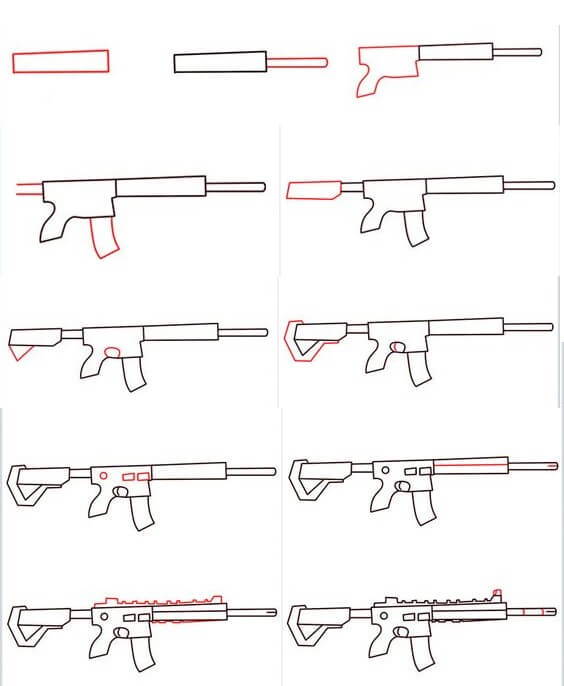 Zeichnen Lernen Waffenidee (2)