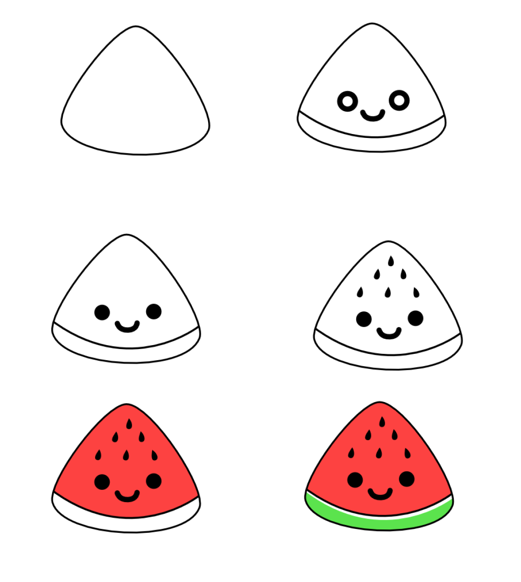 Wassermelone süß 2 zeichnen ideen