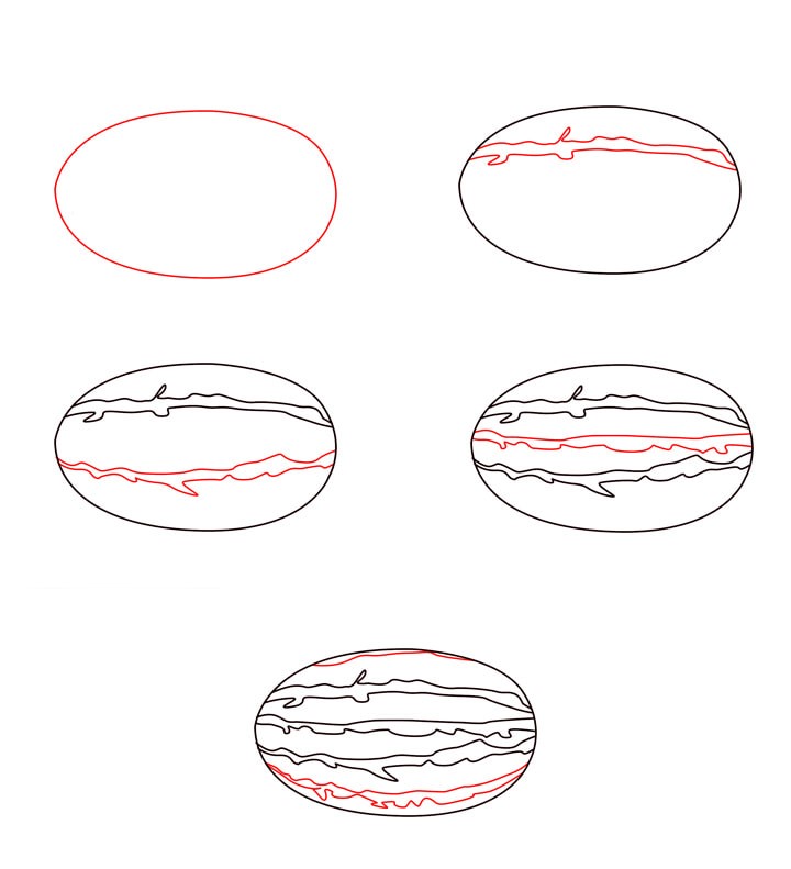 Zeichnen Lernen Wassermelonen-Idee (16)