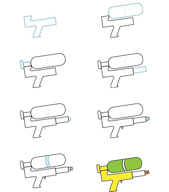 Zeichnen Lernen Wasserpistole (2)