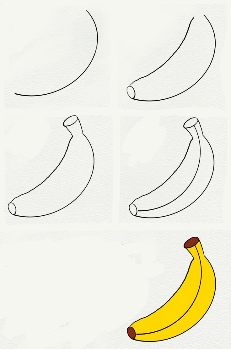 Zeichne eine einfache Banane 2 zeichnen ideen