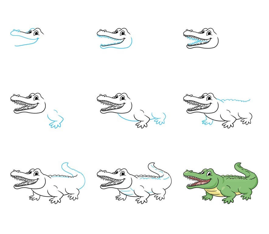 Alligator zeichnen ideen