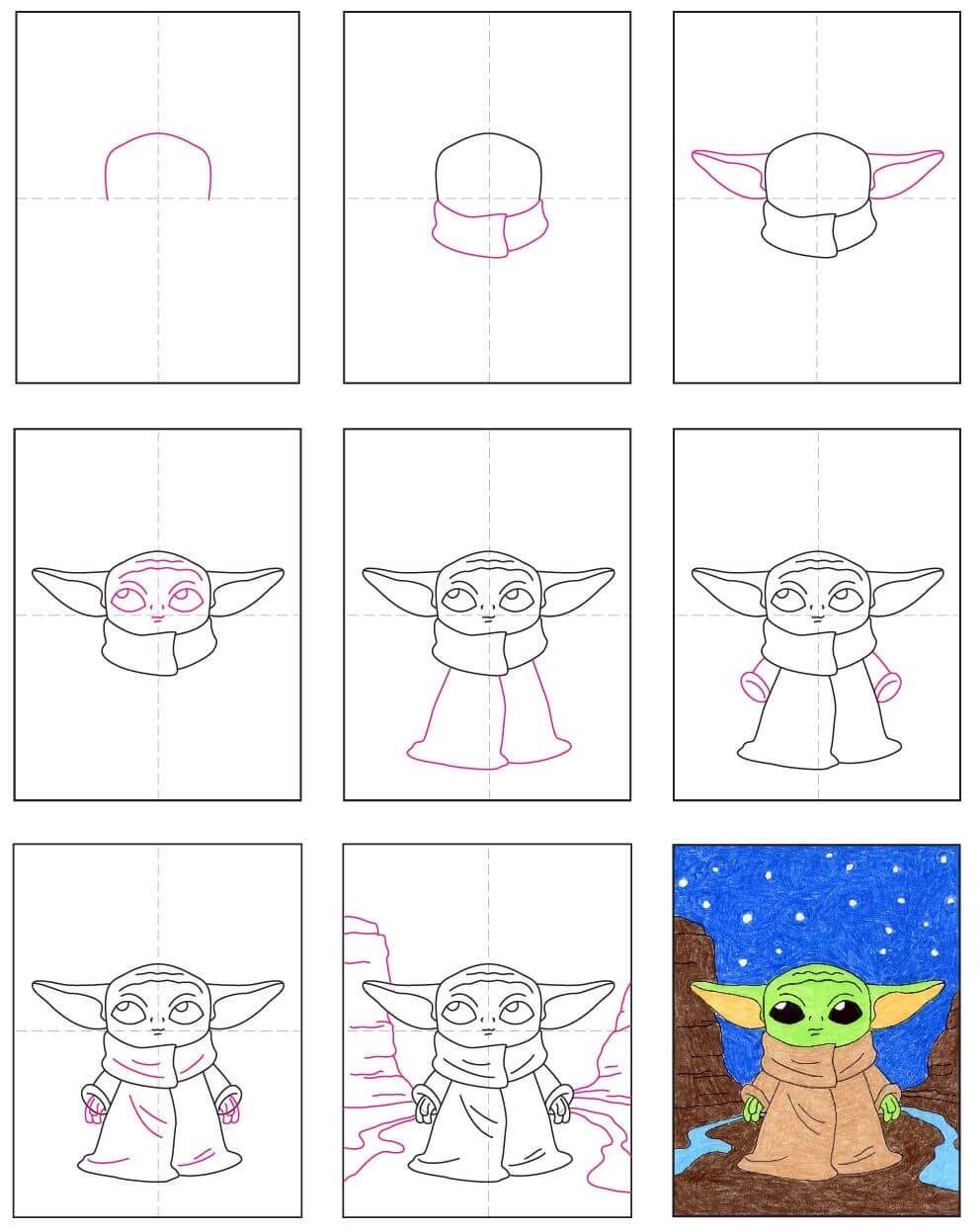 Baby-Yoda-Idee (14) zeichnen ideen