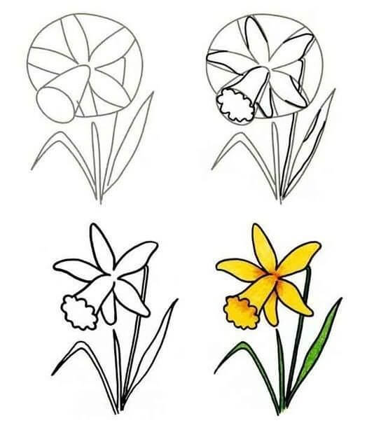 Zeichnen Lernen Blumenidee (27)