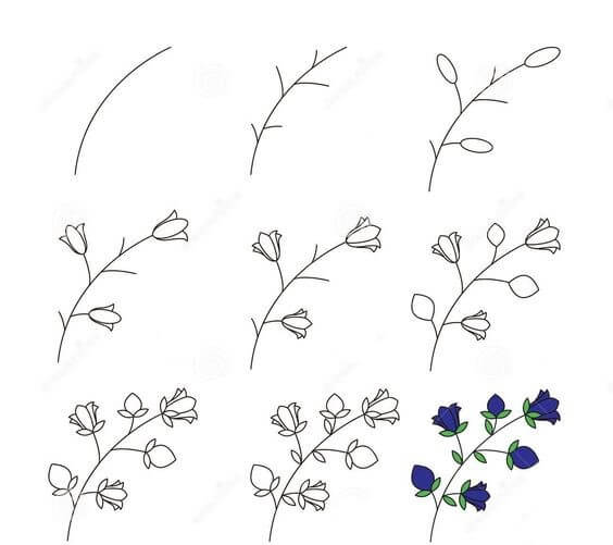Zeichnen Lernen Blumenidee (52)