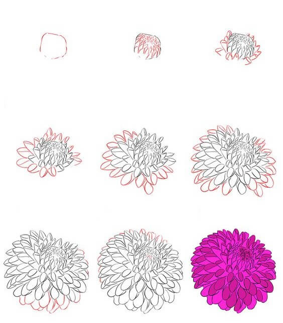 Zeichnen Lernen Blumenidee (6)