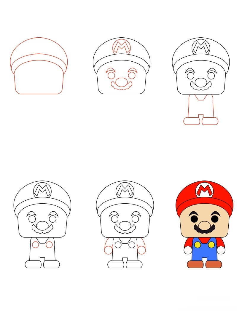 Chibi mario zeichnen ideen