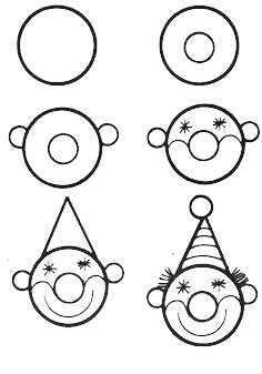 Zeichnen Lernen Clown-Idee (21)