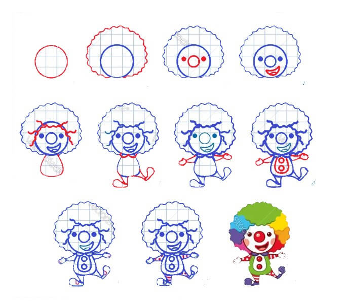 Clown-Idee (30) zeichnen ideen