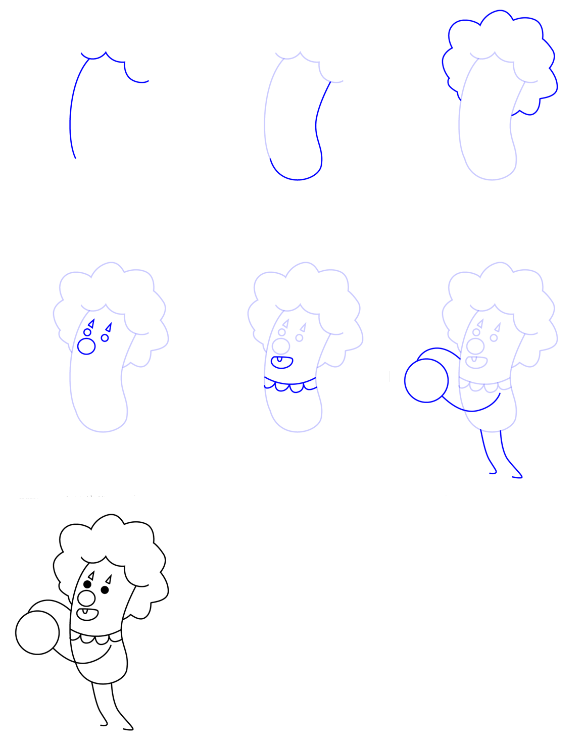 Einen einfachen Clown zeichnen (2) zeichnen ideen