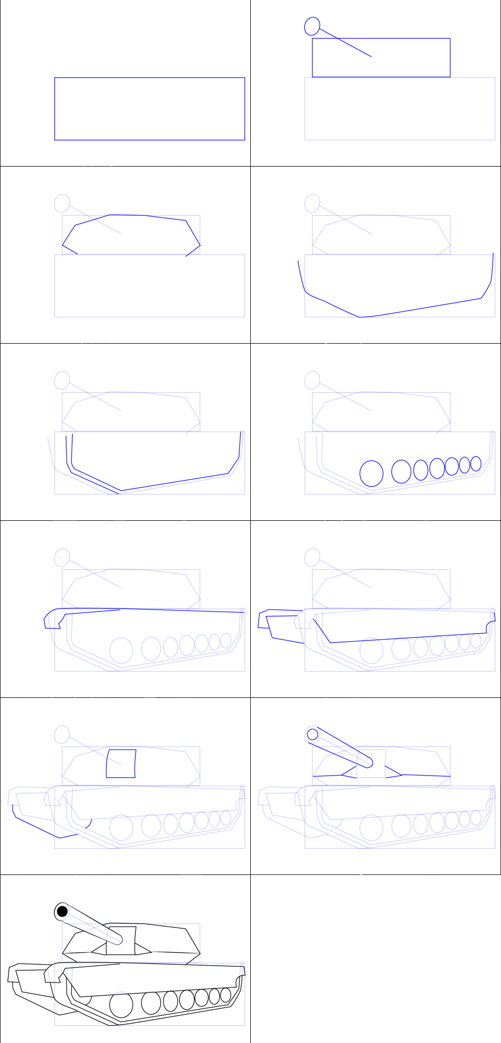 Einen einfachen Panzer zeichnen (1) zeichnen ideen