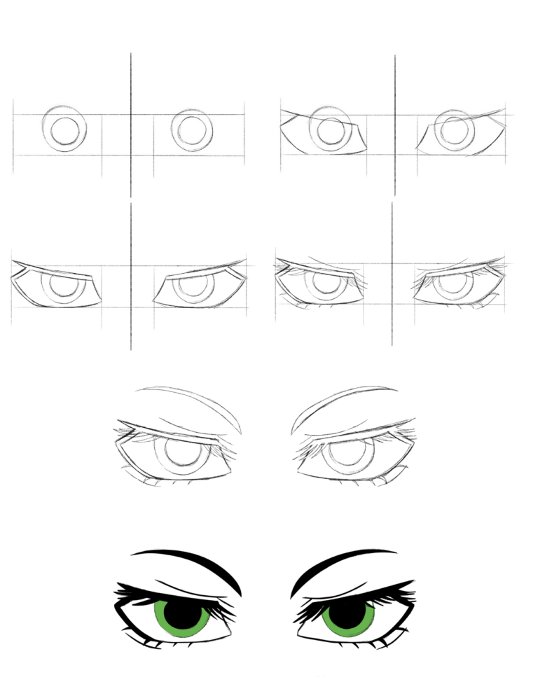 Einfache Anime-Augen zeichnen (1) zeichnen ideen