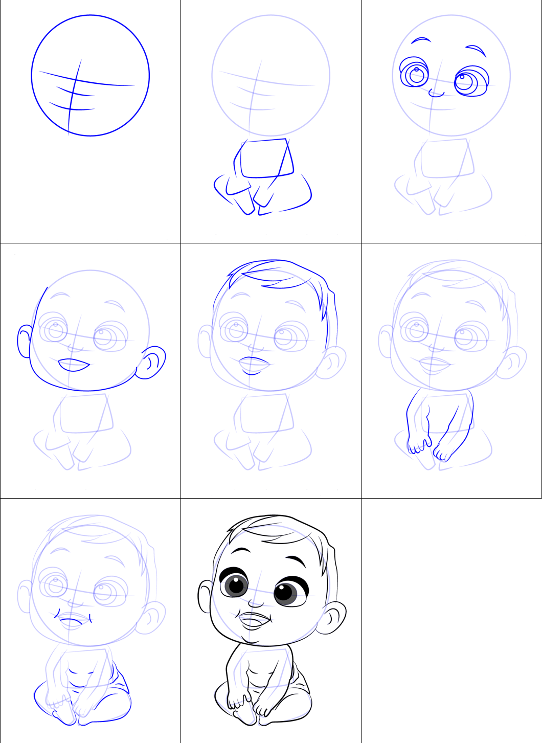 Einfache Babyzeichnung zeichnen ideen
