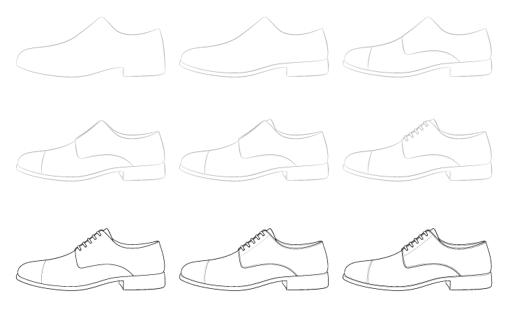 Einfache Schuhe zeichnen zeichnen ideen