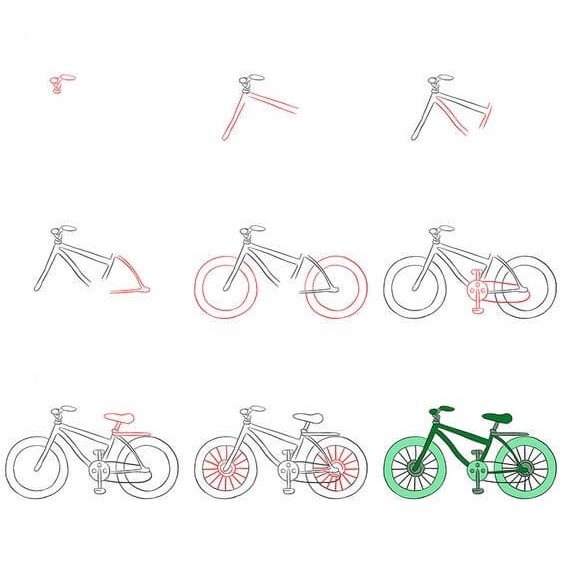 Fahrrad zeichnen ideen