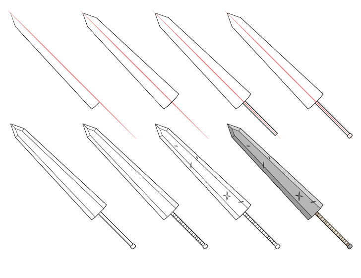 Zeichnen Lernen Großes Schwert (1)
