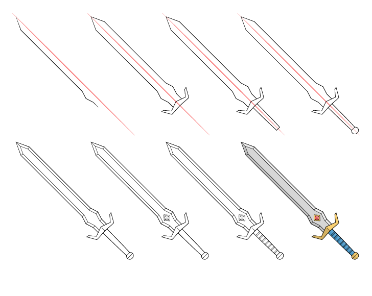 Großes Schwert (2) zeichnen ideen