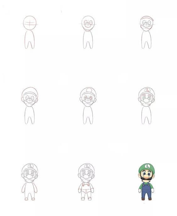 Grüner Mario (2) zeichnen ideen