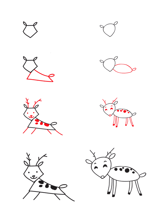 Hirsch für Kind (3) zeichnen ideen