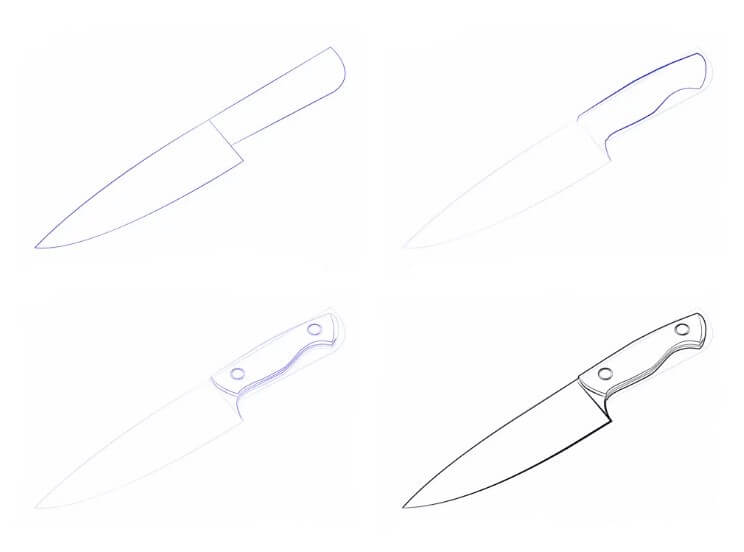 Idee für ein Küchenmesser (6) zeichnen ideen