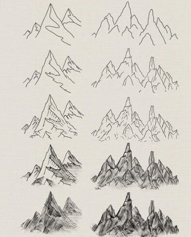 Idee mit den Bergen (12) zeichnen ideen