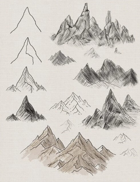 Idee mit den Bergen (14) zeichnen ideen