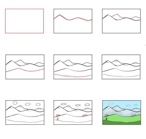 Idee mit den Bergen (21) zeichnen ideen