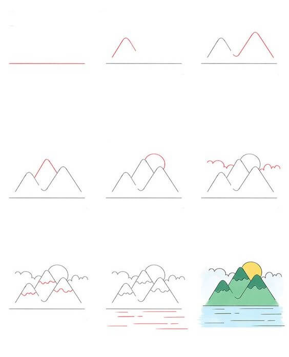 Idee mit den Bergen (5) zeichnen ideen