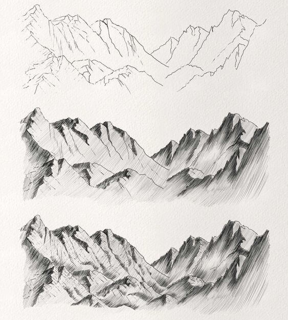 Idee mit den Bergen (6) zeichnen ideen